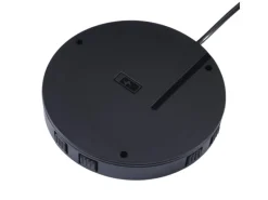 kalb 15W Unterbau Ladegerät Unsichtbar Durchmesser 85mm Induktive Ladestation Schwarz Montage Unter Möbelplatte Universell USB QC 3.0 Plug & Play