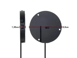 kalb 15W Unterbau Ladegerät Unsichtbar Durchmesser 85mm Induktive Ladestation Schwarz Montage Unter Möbelplatte Universell USB QC 3.0 Plug & Play