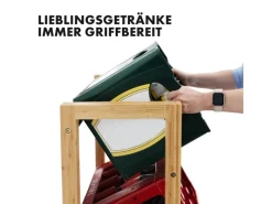 Outlet Karat Bambus-Flaschenkastenständer Flash - Robustes Lagerregal für Büro, Küche, Garage oder Flur - 112 x 56 x 32 cm