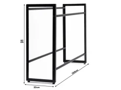 Karat Flaschenkastenständer Kenji - Robustes Lagerregal für Büro, Küche, Garage oder Flur - Schwarz - 104 x 32 x 82 cm< Küchen-Ordnungssysteme