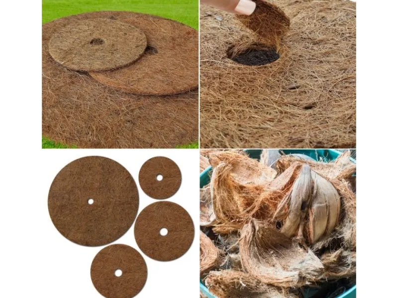 Hot Karat Mulchscheiben Kokos Pflanzenschutzmatte Winterschutz Kokosfaser 10er-Set Ø 30 cm