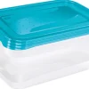 Keeeper Vorratsdosen|Vorratsbehälter<Frischhaltedose Fredo Fresh Transparent-Blau 3 x 1,25 l