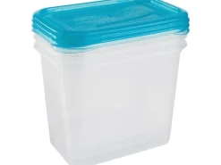 Keeeper Vorratsdosen|Küchenhelfer<Frischhaltedose Fredo Fresh Transparent-Blau 3 x 1 l
