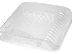 Online Keeeper Geschirrabtropfkorb Pierre mit Tablett  39,5 cm  x 39,5 cm x 8 cm Transp