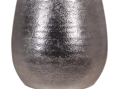 Clearance Keramik-Übertopf Hammerschlag Ø 34 cm x 31 cm Silber