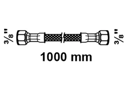 Kirchhoff Kühlschränke<Anschlussschlauch Flexibel 1.000 mm 15 mm (3/8"IG) x 15 mm (3/8"IG)