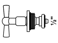 Kirchhoff Knebel-Oberteil Messing 13 mm (1/2")< Zubehör Für Küchenarmatur|Ersatzteile Küchenarmatur