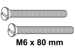 Hot Kirchhoff Simplex-Schraube Metall M6 x 80 mm 2er-Set