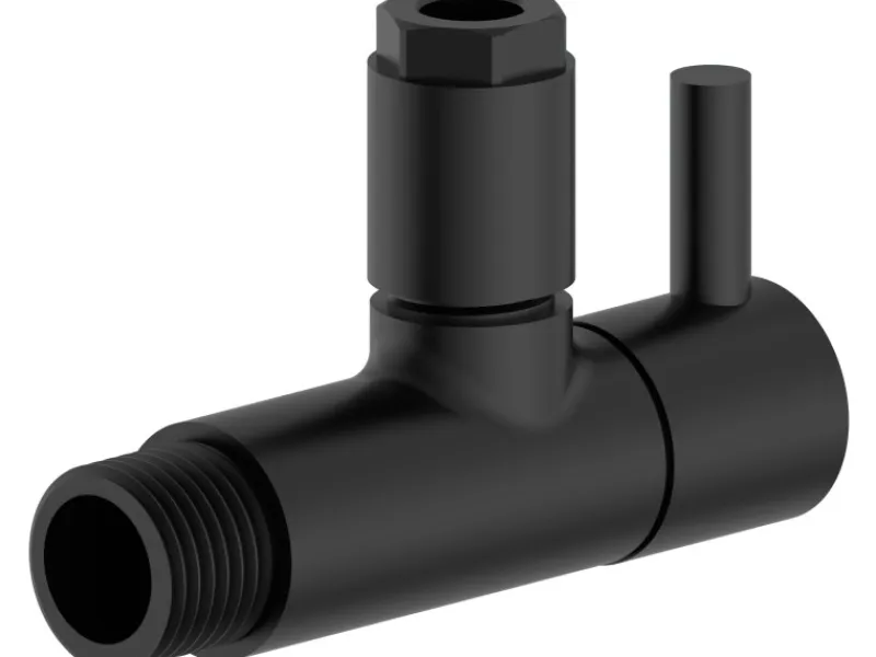 Kirchhoff Kühlschränke<Universal Eckventil für Kalt- und Warmwasserleitungen Schwarz Matt