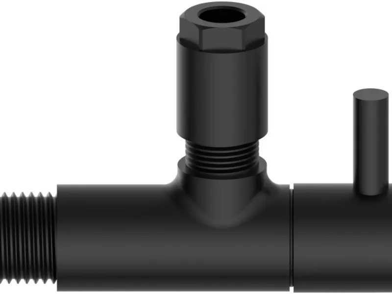 Kirchhoff Kühlschränke<Universal Eckventil für Kalt- und Warmwasserleitungen Schwarz Matt