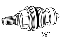 Kirchhoff Ersatzteile Küchenarmatur<Ventiloberteil 13 mm (1/2") ohne Griff