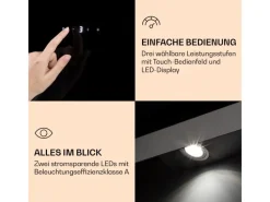 Klarstein Aurora Eco 60 Dunstabzugshaube 550 m³/h 60cm Kopffrei Ambientelicht EEC A++ Schwarz< Dunstabzugshauben-Filter
