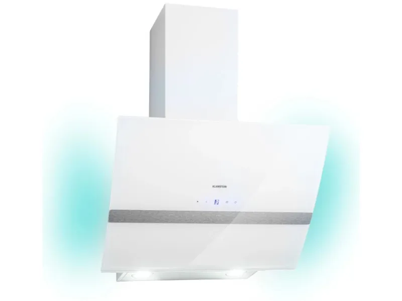 Klarstein Dunstabzugshauben-Filter|Einbauküchen<Clara 60 Dunstabzugshaube Glas 509 m³/h Touch Ambiente-Licht