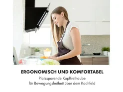 Klarstein Eleonora 90 Dunstabzugshaube 420 m³/h Touch-Panel Ambiente-Licht Schwarz< Dunstabzugshauben-Filter