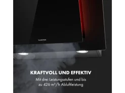 Klarstein Eleonora 60 Dunstabzugshaube 426 m³/h Touch-Panel Ambiente-Licht Schwarz< Dunstabzugshauben-Filter