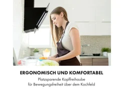 Klarstein Eleonora 60 Dunstabzugshaube 426 m³/h Touch-Panel Ambiente-Licht Schwarz< Dunstabzugshauben-Filter