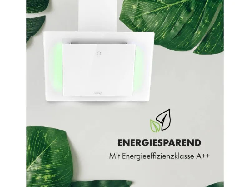 Klarstein Eleonora 60 Dunstabzugshaube 426 m³/h Touch-Panel Ambiente-Licht Weiß< Dunstabzugshauben-Filter