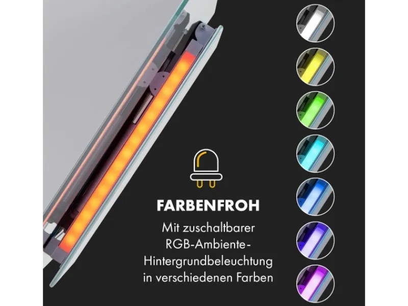 Klarstein Eleonora 60 Dunstabzugshaube 426 m³/h Touch-Panel Ambiente-Licht Weiß< Dunstabzugshauben-Filter