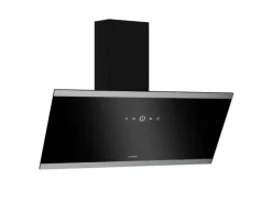 Klarstein FlashLine Dunstabzugshaube 90cm A++ 524m³/h 3 Stufen Touch LED Abluft/Umluft 100W Schwarz