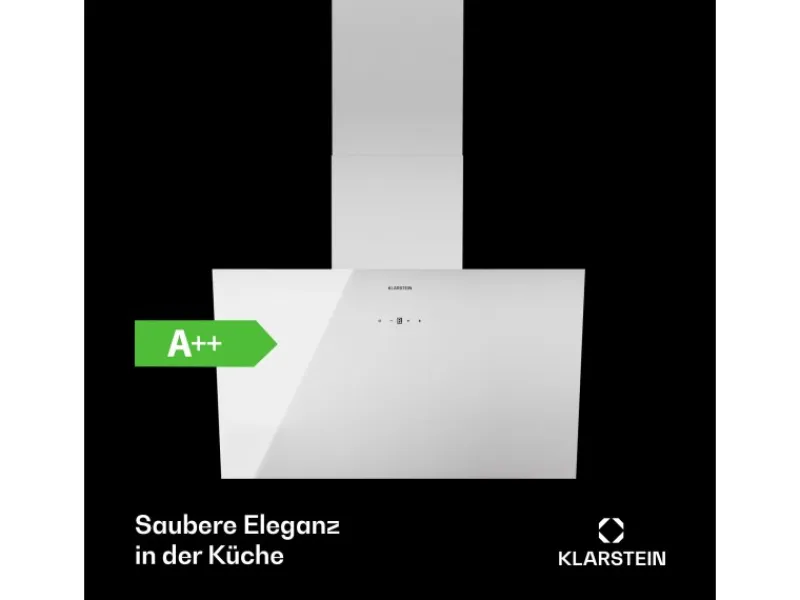 Klarstein Herde<Laurel 60 Dunstabzugshaube 60cm Abluft 247 m³/h LED Touch Weiß