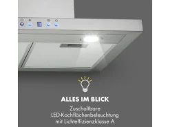 Klarstein Dunstabzugshauben-Filter|Herde<Limelight Dunstabzugshaube 60cm Wandhaube 600m³/h Edelstahl Silber