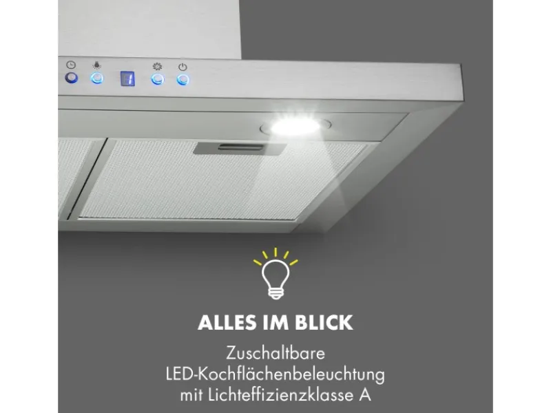Klarstein Dunstabzugshauben-Filter|Herde<Limelight Dunstabzugshaube 60cm Wandhaube 600m³/h Edelstahl Silber