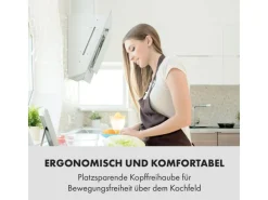 Klarstein Mirage 60 Dunstabzugshaube 550 m³/h Touch-Panel Ambient EEC A+ Weiß