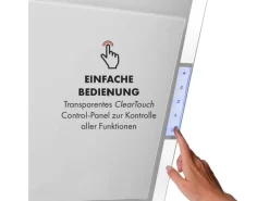 Klarstein Mirage 60 Dunstabzugshaube 550 m³/h Touch-Panel Ambient EEC A+ Weiß