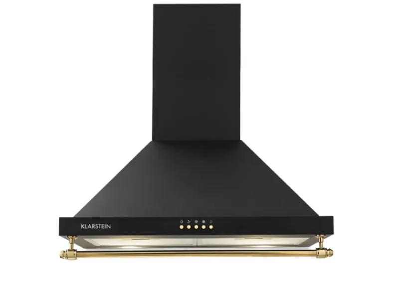 Klarstein Montblanc 60 Dunstabzugshaube 610m³/h 165W 2x1,5W LED Reling Schwarz