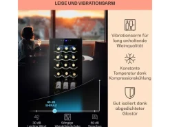 Klarstein Shiraz 15 Slim Uno Weinkühlschrank 44 L Touch-Bedienfeld 5-18°C< Kühlschränke