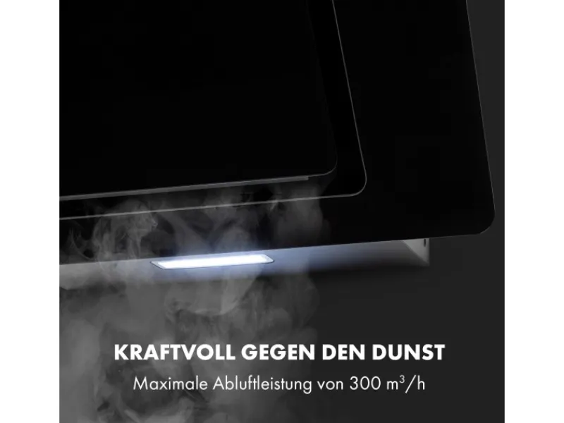 Klarstein Dunstabzugshauben-Filter|Herde<Sofia 60 Dunstabzugshaube Kopffrei 300 m³/h Touch-Control Glasfront