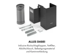 Klarstein Dunstabzugshauben-Filter|Herde<Sofia 60 Dunstabzugshaube Kopffrei 300 m³/h Touch-Control Glasfront