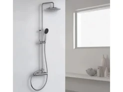 Kronenbach Einhebelmischer<Duschsystem 2.0 rund mit Einhebelmischer und Kopfbrause 22,5 cm in Chrom