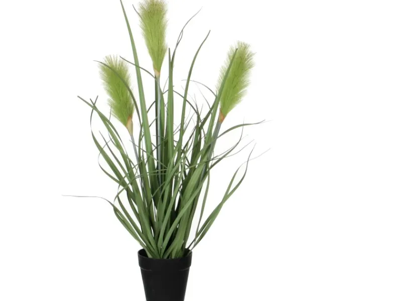 Mica Decorations Kunstpflanze Ried Gras Grün Topf-Ø 10 cm H 53 cm, Ø: 30 cm< Töpfe