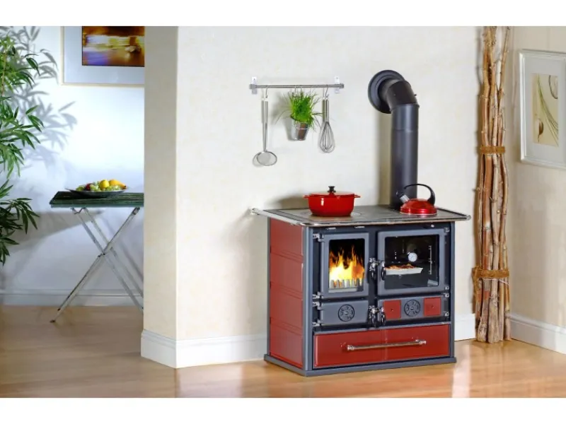 La Nordica Küchenofen Ros Keramik Bordeaux 8,4 kW< Kochfelder|Herde