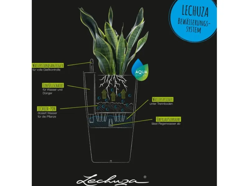 Lechuza Töpfe<® Pflanzgefäß Cilindro Color Ø 32 cm x 56 cm