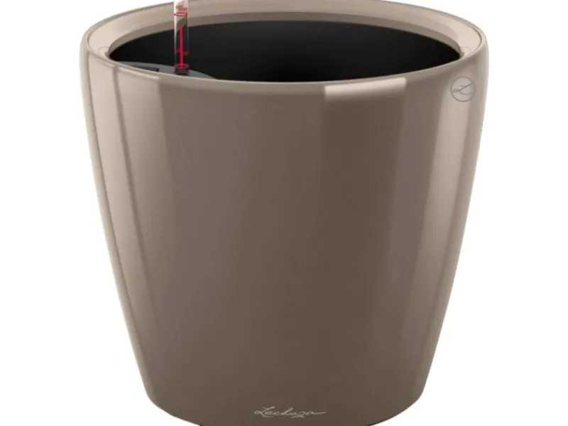 Sale Lechuza ® Pflanzgefäß Classico Premium LS Ø 22 cm x 21 cm hochglanz Taupe