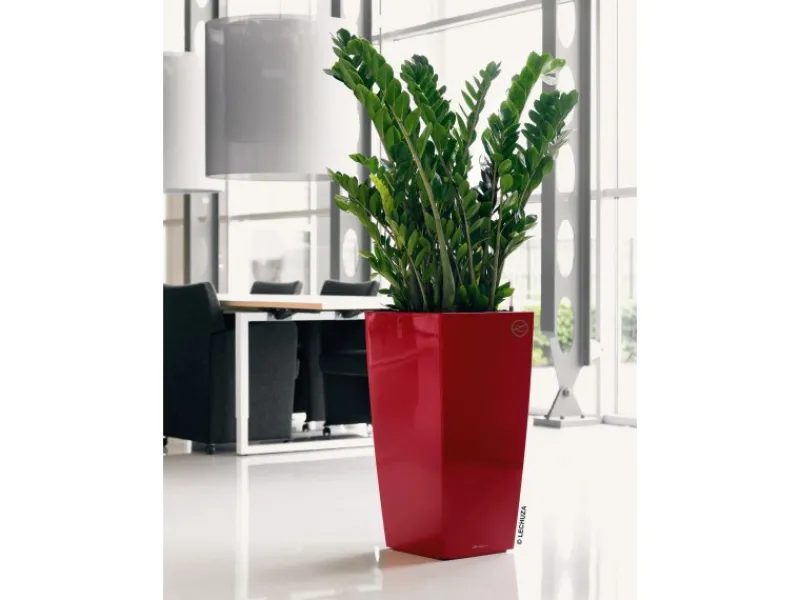 Lechuza ® Pflanzgefäß Cubico Premium 50 cm x 50 cm Scarlet hochglanz< Töpfe