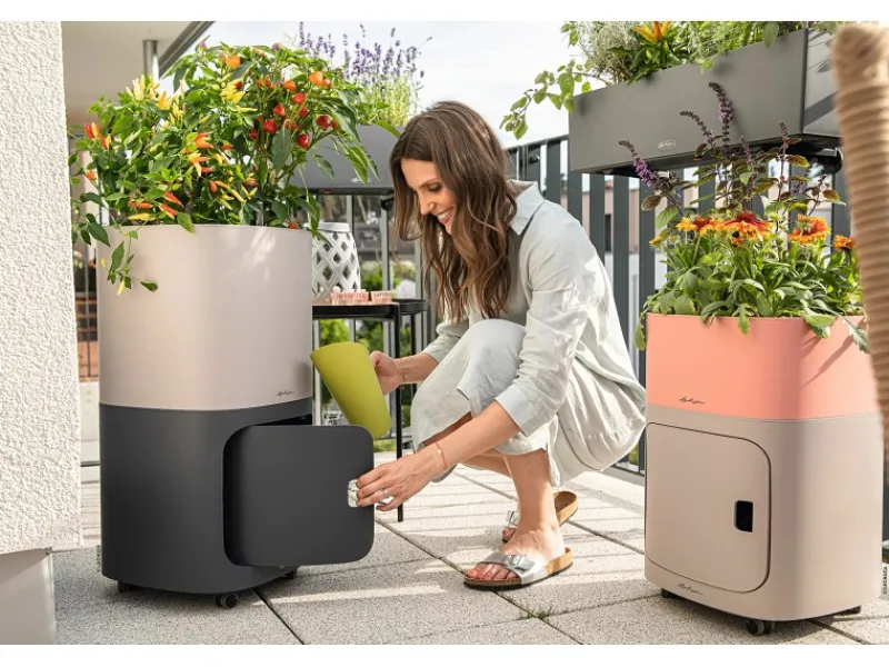 Lechuza Töpfe<® Pflanzgefäß Pila Color Planter 35 cm x 35 cm x 33 cm Licht