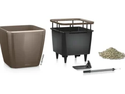 Lechuza Töpfe<® Pflanzgefäß Quadro Premium LS 35 cm x 35 cm x 33 cm hochglanz