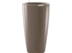 Clearance Lechuza ® Pflanzgefäß Rondo Premium Ø 33 cm x 56 cm hochglanz Taupe