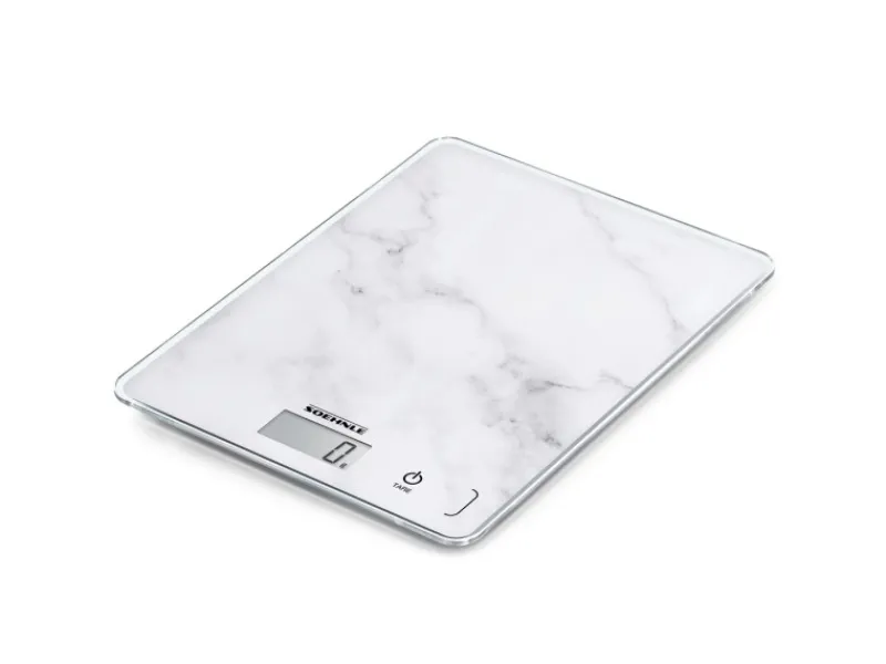 Leifheit Küchenhelfer<Küchenwaage Page Compact 300 Marble 20 cm x 15 cm x 1,3 cm Weiß