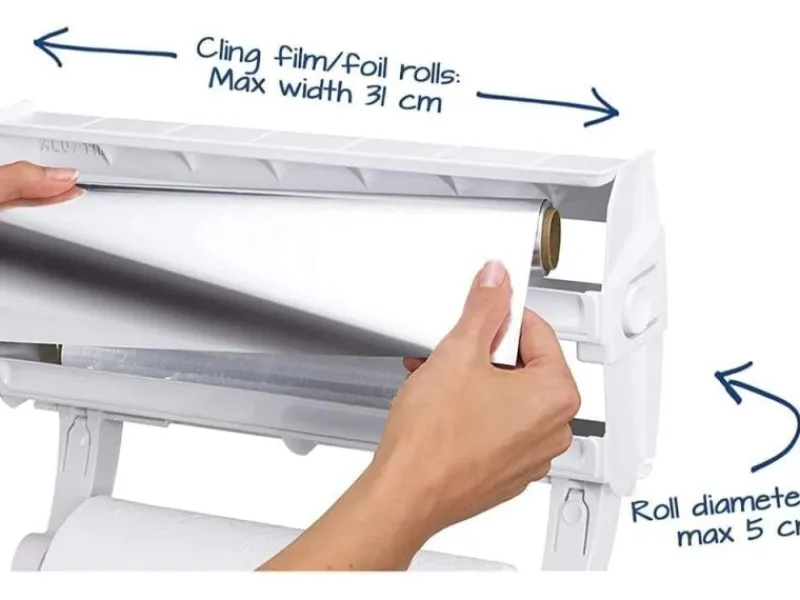 Leifheit Küchenhelfer<Wandrollenhalter Parat F2 Folienschneider Schneidabroller