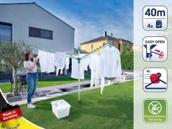 Online Leifheit Wäschespinne Linomatic V 40m Leine Wäscheständer höhenverstellbar