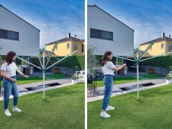 Online Leifheit Wäschespinne Linomatic V 40m Leine Wäscheständer höhenverstellbar