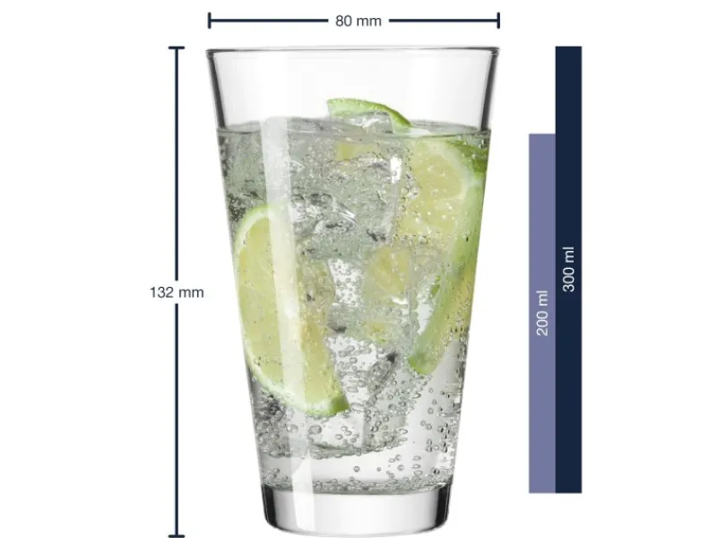 Leonardo Ciao Trinkgläser Wassergläser Stapelgläser 300 ml 30er Set< Geschirr