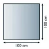 Lienbacher Herde<Funkenschutzplatte Glasbodenplatte Quadrat 6mm Stärke