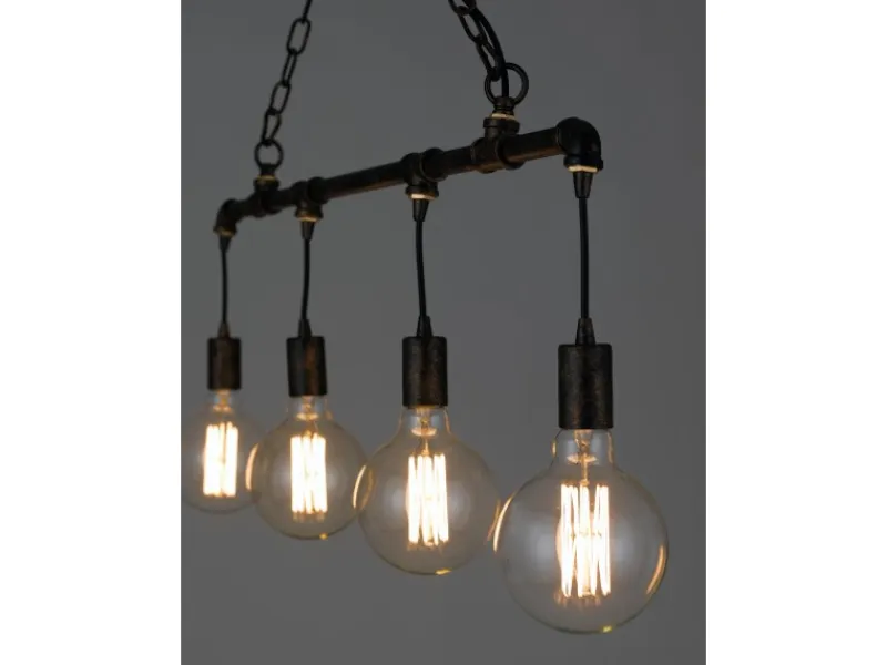 Clearance Luce Design Pendelleuchte Amarcord Rostbraun 4-flammig