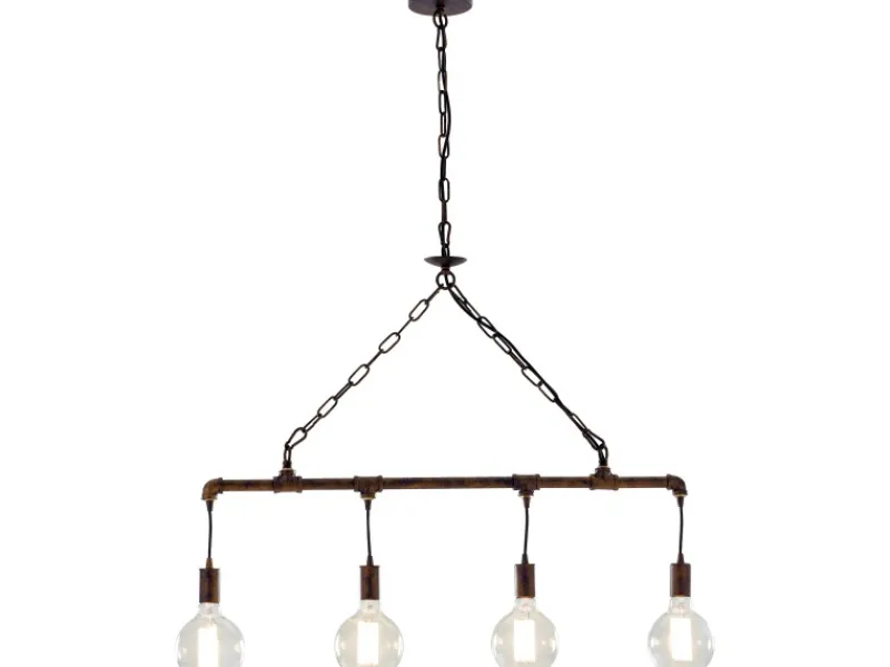 Clearance Luce Design Pendelleuchte Amarcord Rostbraun 4-flammig