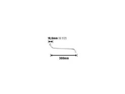 LUX S-Auslauf 18,6 mm (G 1/2) x 300 mm< Zubehör Für Küchenarmatur
